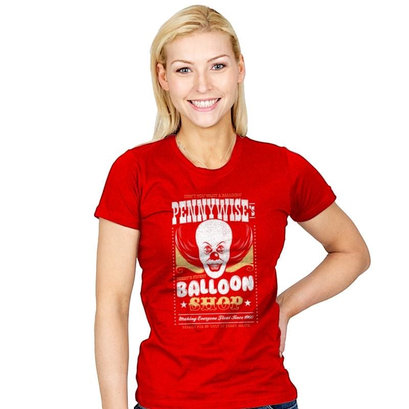 Pennywise's Balloon Shop - Womens T-Shirts RIPT Apparel