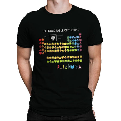 Periodic Table of the RPG - Mens Premium T-Shirts RIPT Apparel Small / Black