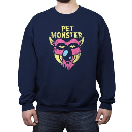 Pet Monster - Crew Neck Sweatshirt Crew Neck Sweatshirt RIPT Apparel Small / Navy