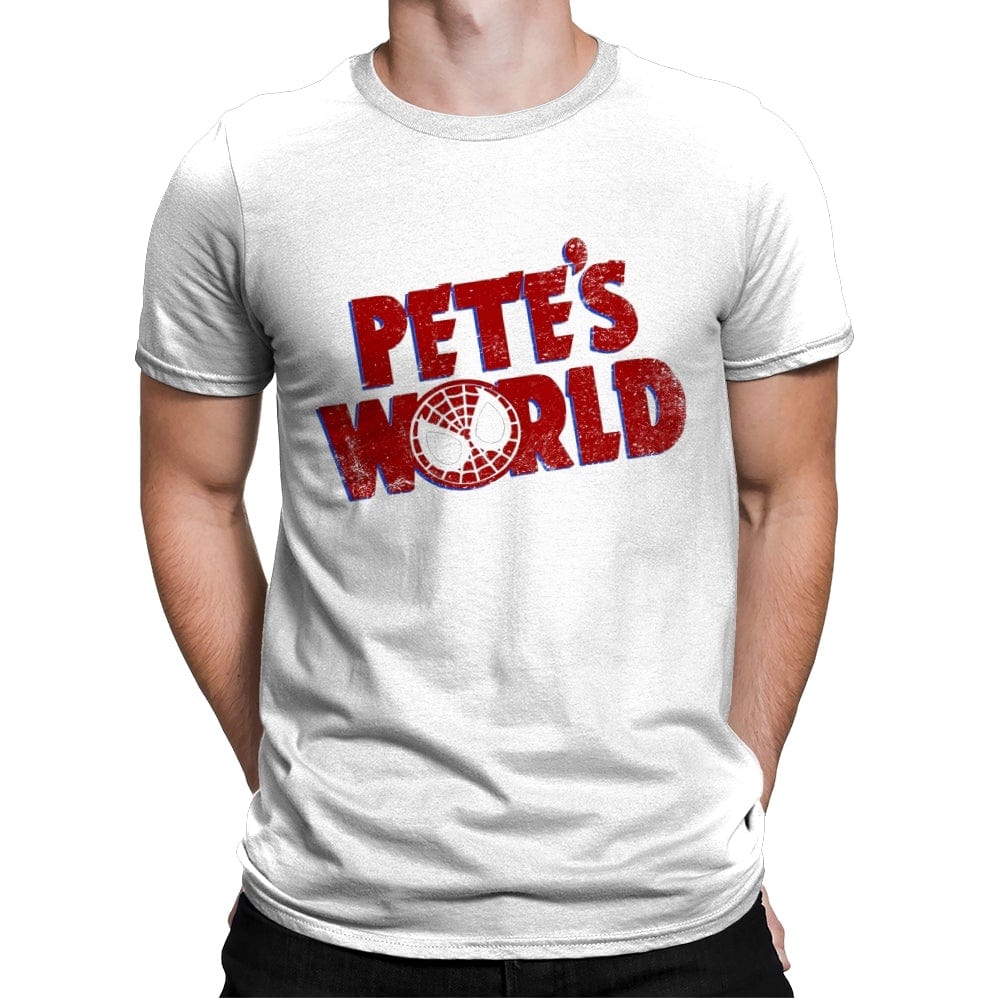 Pete's World - Mens Premium T-Shirts RIPT Apparel Small / White