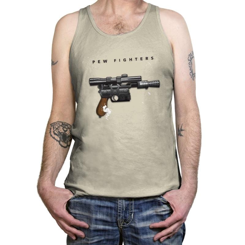 Pew Fighters - Tanktop Tanktop RIPT Apparel X-Small / Oatmeal Triblend