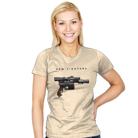 Pew Fighters - Womens T-Shirts RIPT Apparel Small / Natural