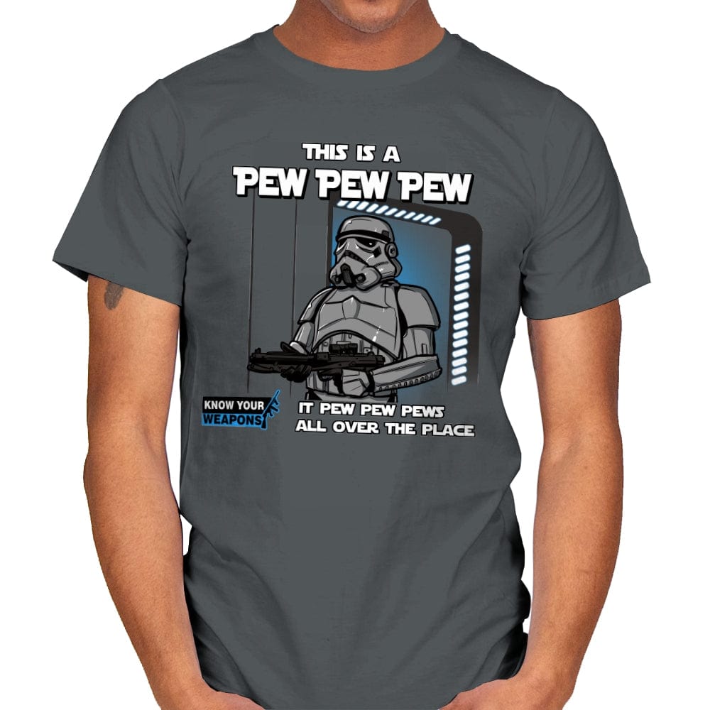 Pew Pew Pew - Mens T-Shirts RIPT Apparel Small / Charcoal