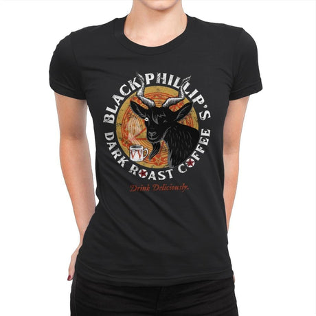 Phillip's Dark Roast - Womens Premium T-Shirts RIPT Apparel Small / Black