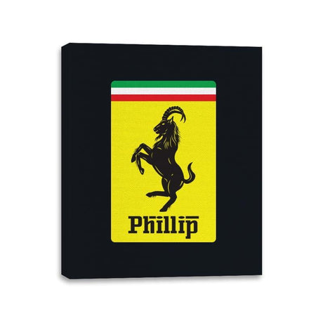 Phillip v Ferrari - Canvas Wraps Canvas Wraps RIPT Apparel 11x14 / Black