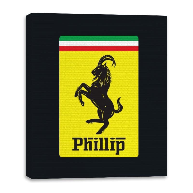 Phillip v Ferrari - Canvas Wraps Canvas Wraps RIPT Apparel 16x20 / Black