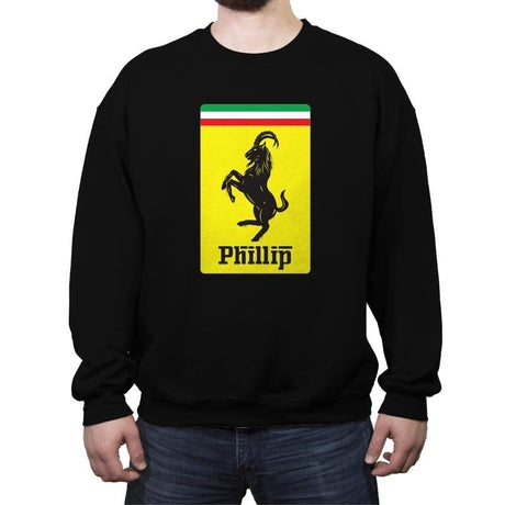 Phillip v Ferrari - Crew Neck Sweatshirt Crew Neck Sweatshirt RIPT Apparel Small / Black