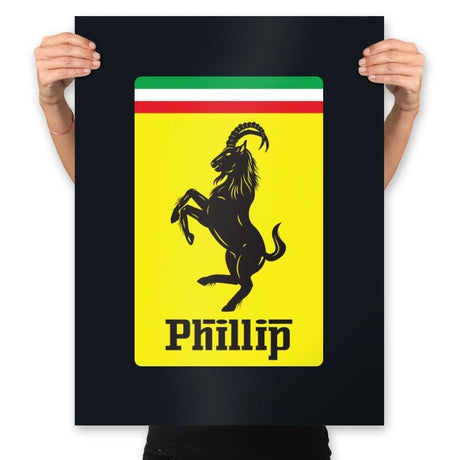 Phillip v Ferrari - Prints Posters RIPT Apparel 18x24 / Black