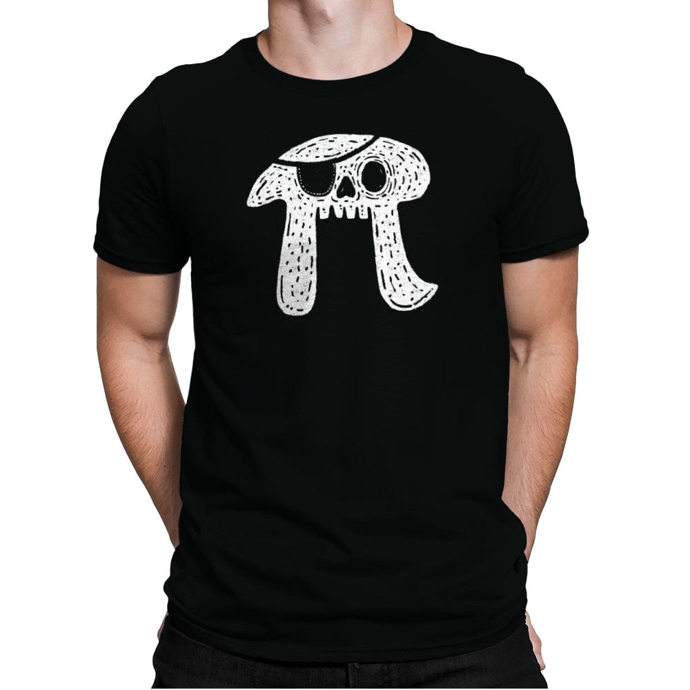 Pi-rate Skull - Mens Premium T-Shirts RIPT Apparel Small / Black