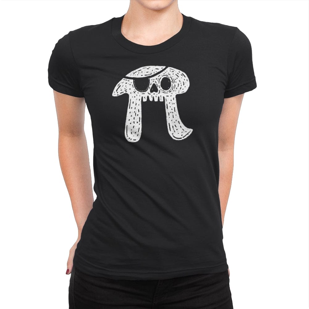 Pi-rate Skull - Womens Premium T-Shirts RIPT Apparel Small / Black