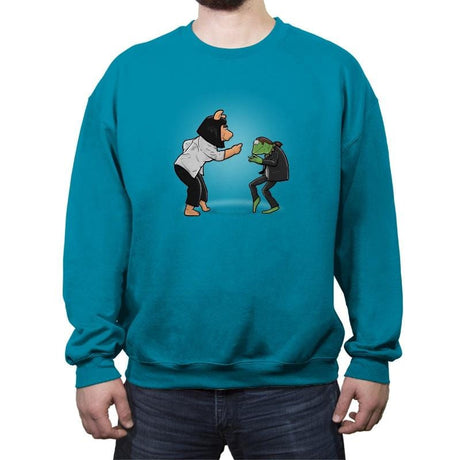 Piggy Fiction Dance - Crew Neck Sweatshirt Crew Neck Sweatshirt RIPT Apparel