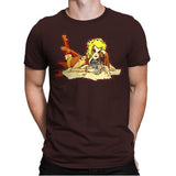 Pin-up Cheetah - Mens Premium T-Shirts RIPT Apparel Small / Dark Chocolate