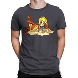 Pin-up Cheetah - Mens Premium T-Shirts RIPT Apparel Small / Heavy Metal