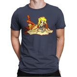 Pin-up Cheetah - Mens Premium T-Shirts RIPT Apparel Small / Indigo