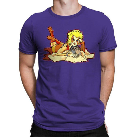 Pin-up Cheetah - Mens Premium T-Shirts RIPT Apparel Small / Purple Rush