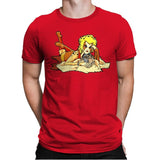 Pin-up Cheetah - Mens Premium T-Shirts RIPT Apparel Small / Red