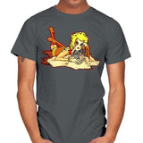 Pin-up Cheetah - Mens T-Shirts RIPT Apparel Small / Charcoal