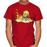 Pin-up Cheetah - Mens T-Shirts RIPT Apparel Small / Red