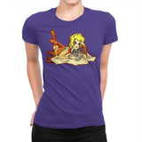 Pin-up Cheetah - Womens Premium T-Shirts RIPT Apparel Small / Purple Rush