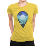 Pin Your Destination - Womens Premium T-Shirts RIPT Apparel Small / Vibrant Yellow