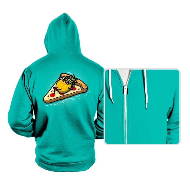 Pineapple Loves Pizza - Hoodies Hoodies RIPT Apparel Small / Teal
