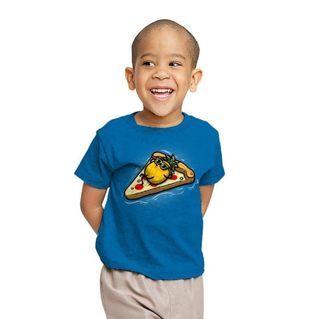 Pineapple Loves Pizza - Youth T-Shirts RIPT Apparel X-small / Sapphire