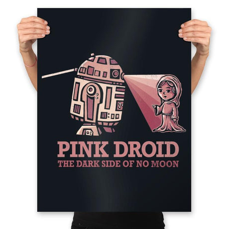Pink Droid - Prints Posters RIPT Apparel 18x24 / Black