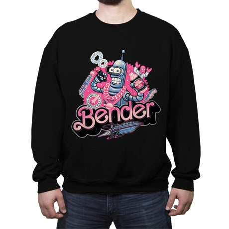 Pink Future Ahead of Us - Crew Neck Sweatshirt Crew Neck Sweatshirt RIPT Apparel Small / Black