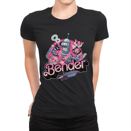 Pink Future Ahead of Us - Womens Premium T-Shirts RIPT Apparel Small / Black