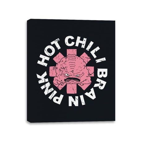 Pink Hot Chili Brain - Canvas Wraps Canvas Wraps RIPT Apparel 11x14 / Black