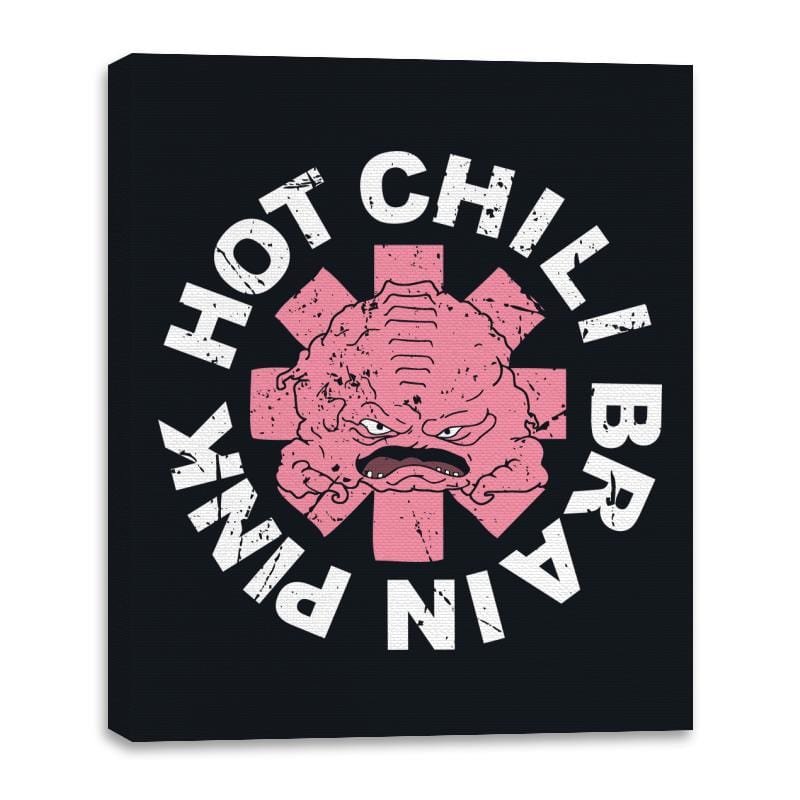 Pink Hot Chili Brain - Canvas Wraps Canvas Wraps RIPT Apparel 16x20 / Black