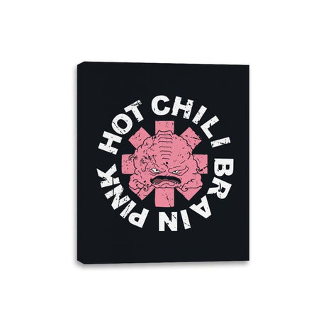 Pink Hot Chili Brain - Canvas Wraps Canvas Wraps RIPT Apparel 8x10 / Black