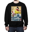 Pink House on Small Island - Crew Neck Sweatshirt Crew Neck Sweatshirt RIPT Apparel Small / Black