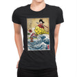 Pink House on Small Island - Womens Premium T-Shirts RIPT Apparel Small / Black