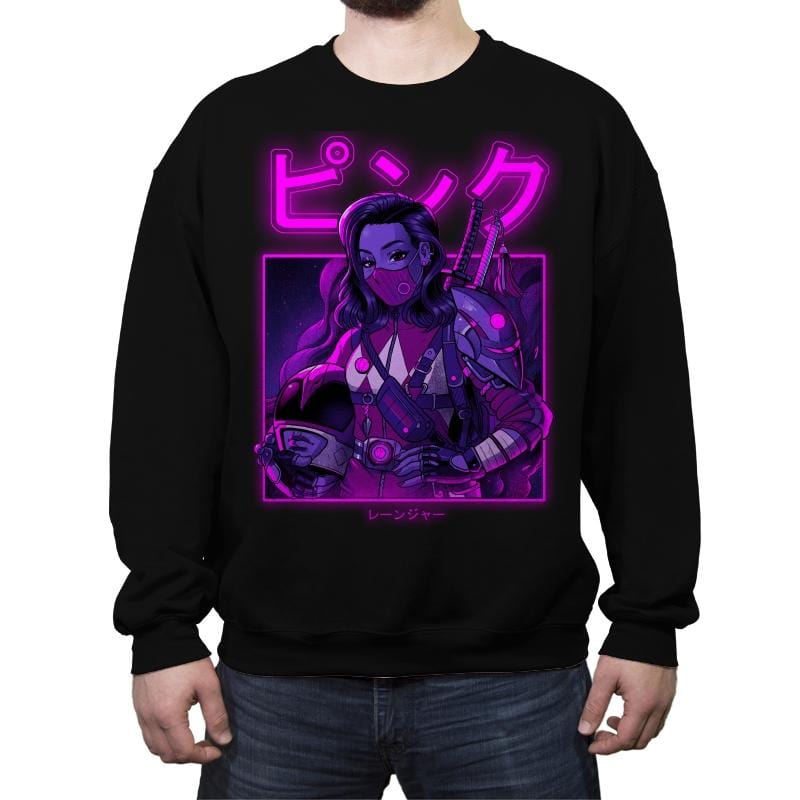 Pink Neon - Crew Neck Sweatshirt Crew Neck Sweatshirt RIPT Apparel Small / Black