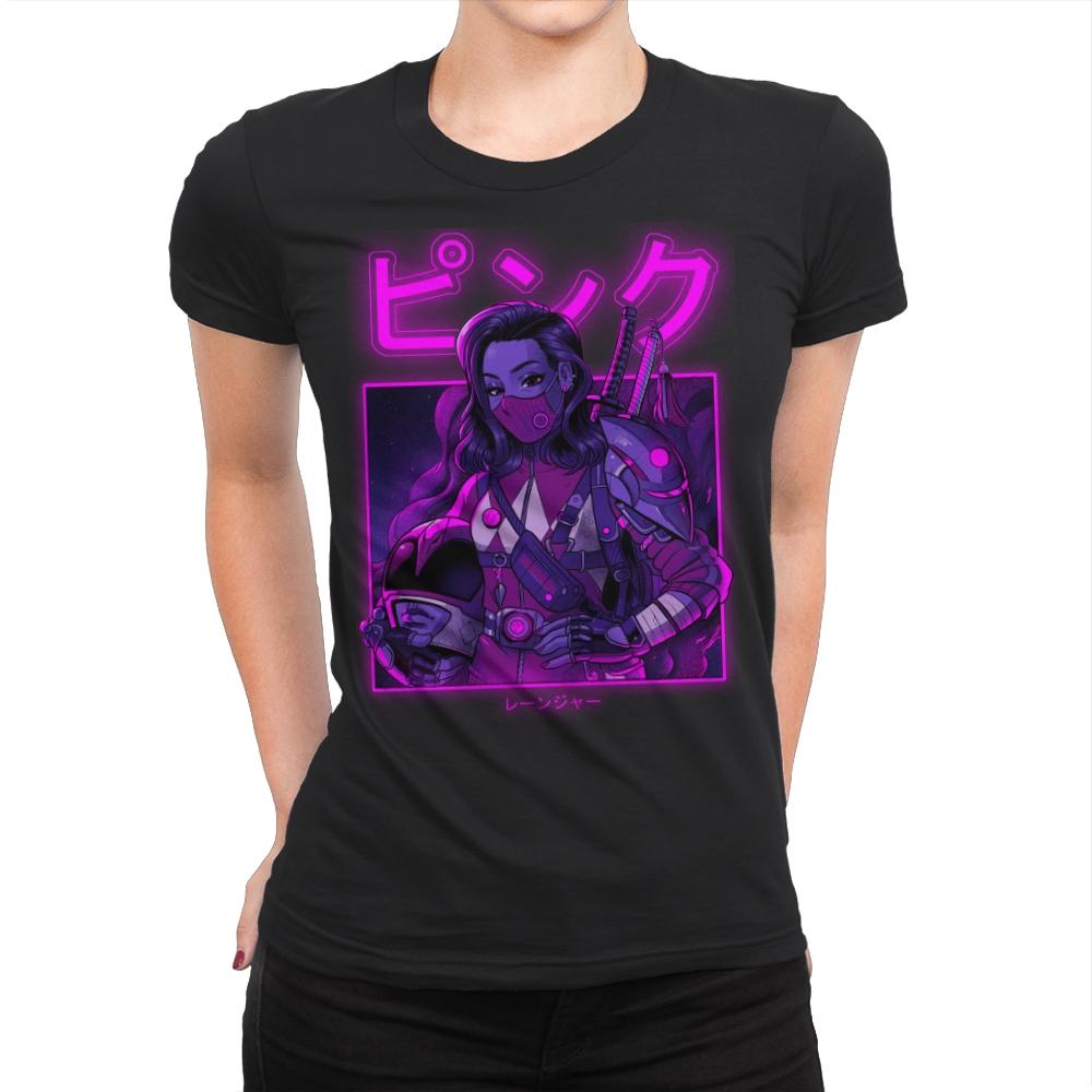 Pink Neon - Womens Premium T-Shirts RIPT Apparel Small / Black