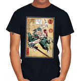 Pirate Hunter woodblock - Mens T-Shirts RIPT Apparel Small / Black