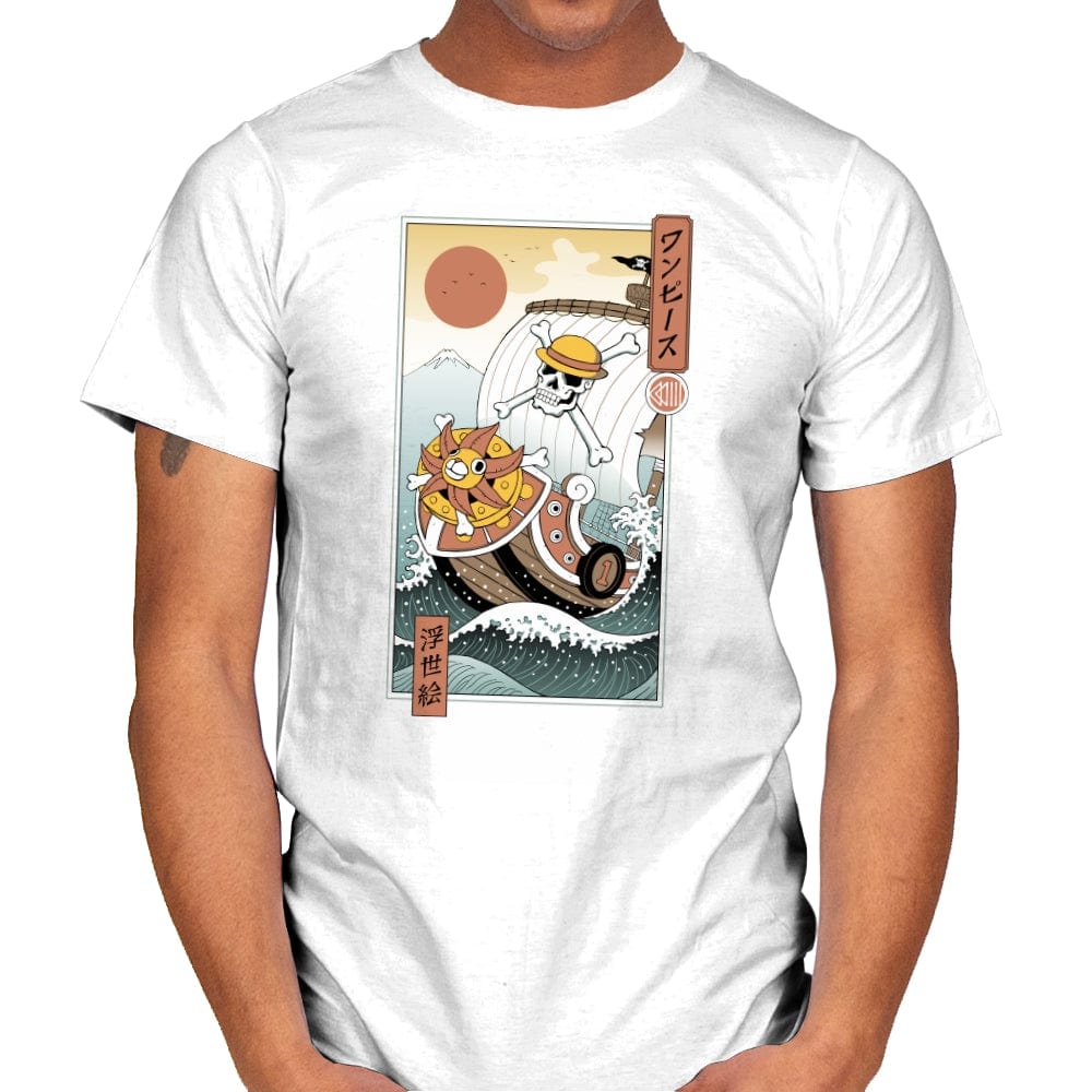 Pirate in Edo - Mens T-Shirts RIPT Apparel Small / White
