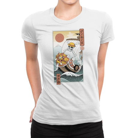 Pirate in Edo - Womens Premium T-Shirts RIPT Apparel Small / White