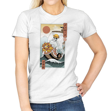 Pirate in Edo - Womens T-Shirts RIPT Apparel Small / White