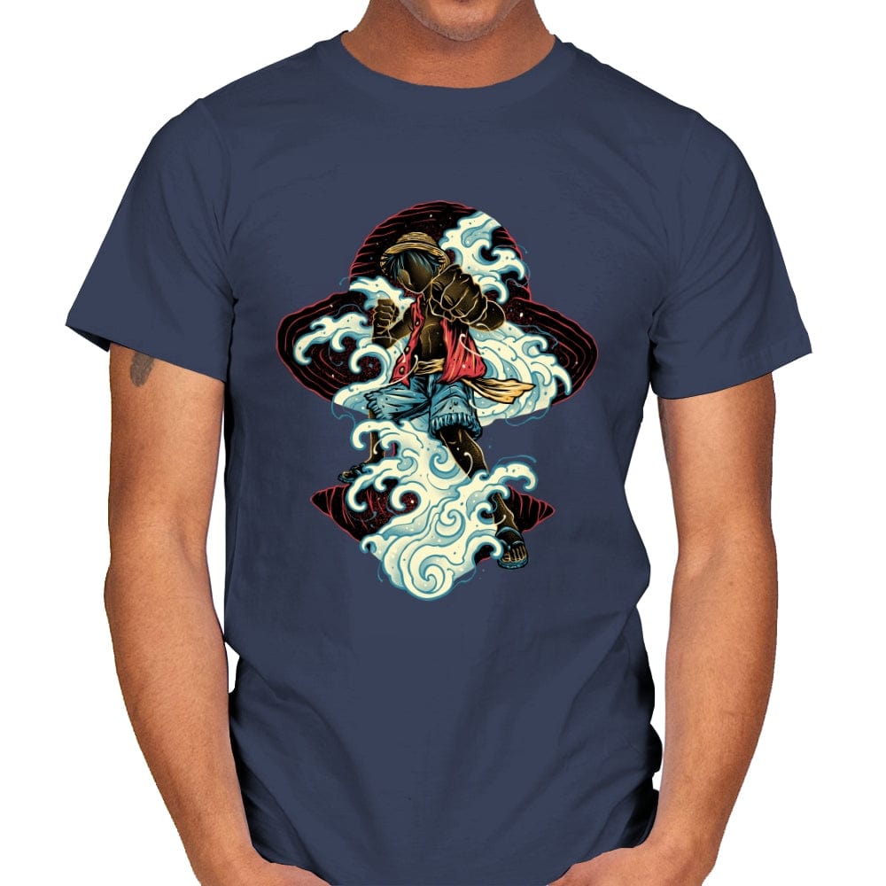 Pirate King Waves - Mens T-Shirts RIPT Apparel Small / Navy