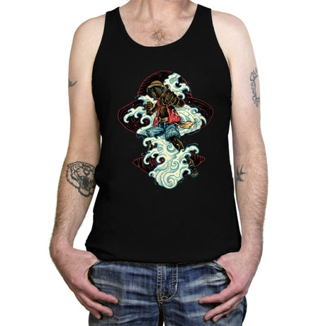 Pirate King Waves - Tanktop Tanktop RIPT Apparel X-Small / Black