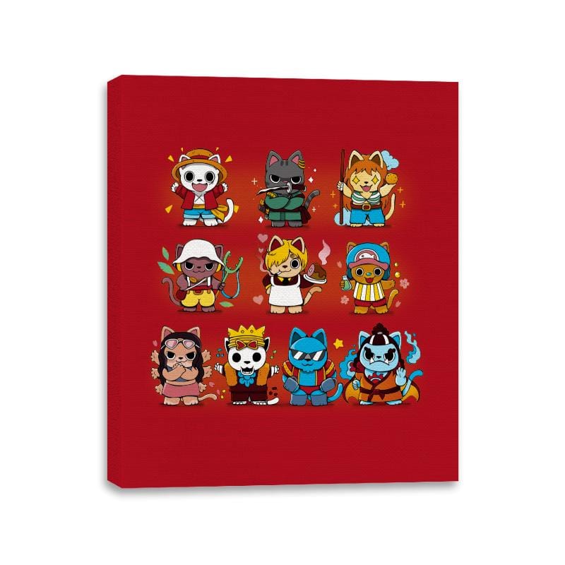 Pirate Kittens - Canvas Wraps Canvas Wraps RIPT Apparel 11x14 / Red