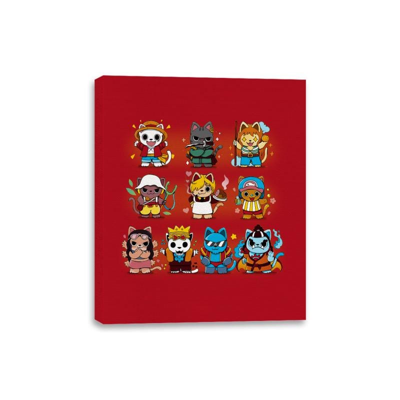 Pirate Kittens - Canvas Wraps Canvas Wraps RIPT Apparel 8x10 / Red
