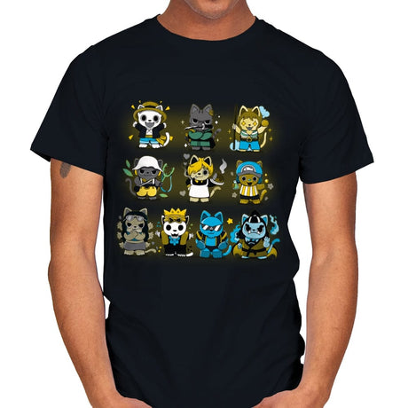 Pirate Kittens - Mens T-Shirts RIPT Apparel Small / Black