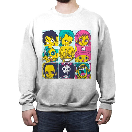 Pirate Pop - Crew Neck Sweatshirt Crew Neck Sweatshirt RIPT Apparel Small / White