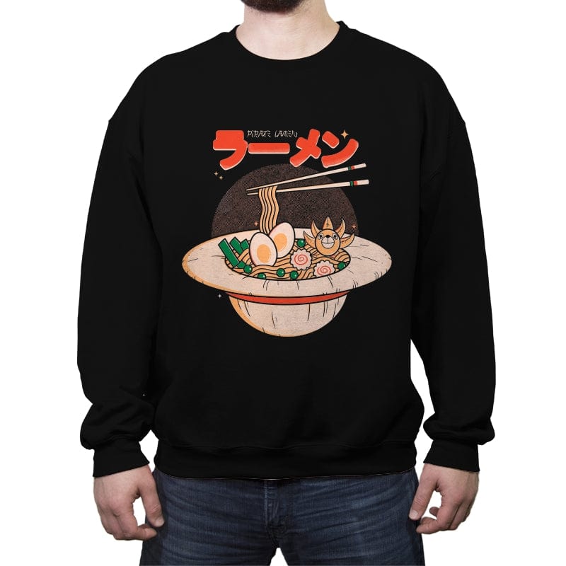 Pirate Ramen - Crew Neck Sweatshirt Crew Neck Sweatshirt RIPT Apparel Small / Black