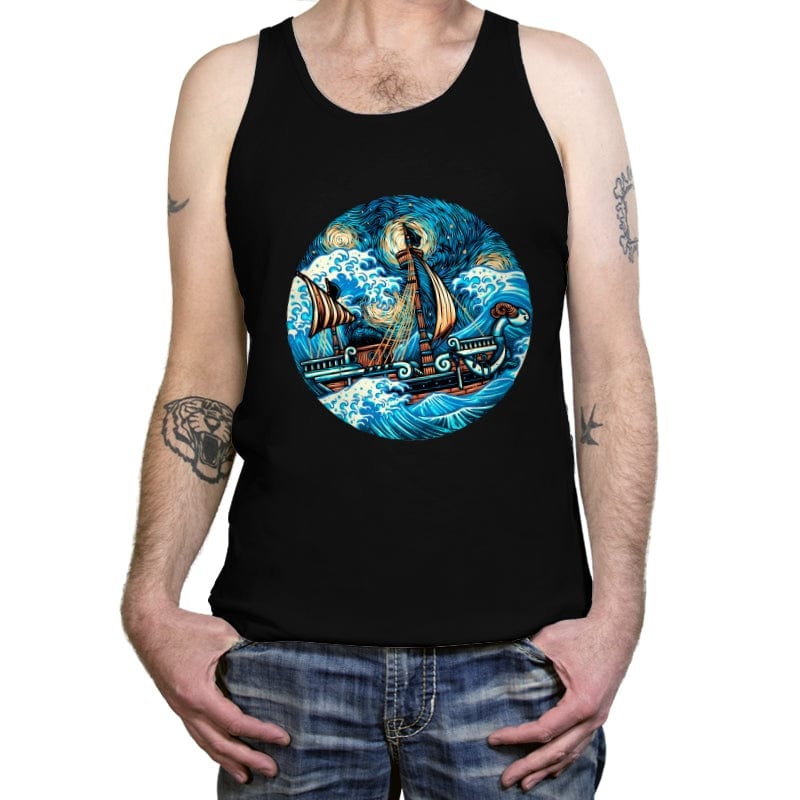 Pirate Waves - Tanktop Tanktop RIPT Apparel X-Small / Black