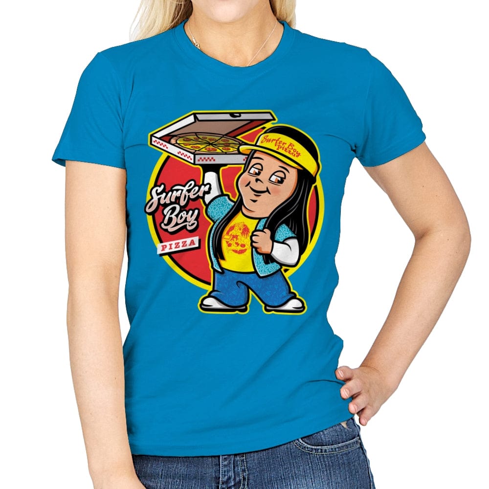 Pizza Boy - Womens T-Shirts RIPT Apparel Small / Sapphire