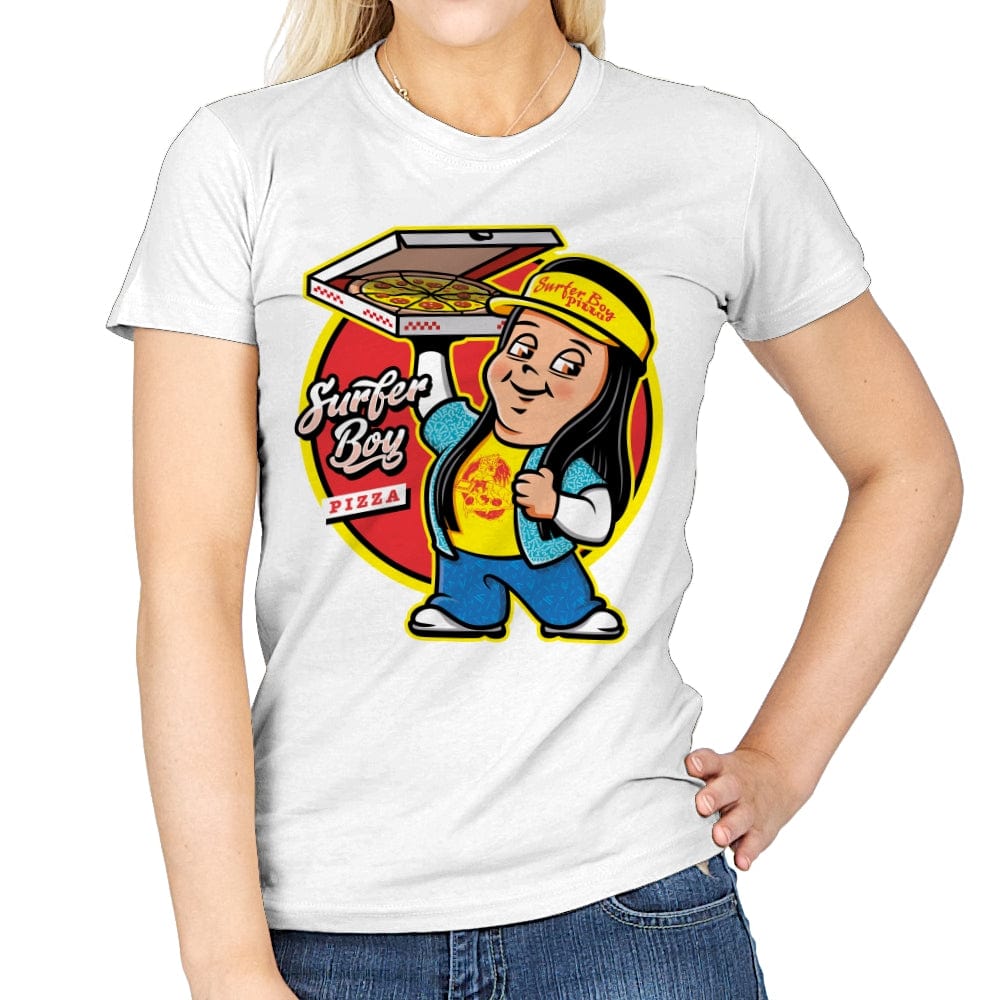 Pizza Boy - Womens T-Shirts RIPT Apparel Small / White